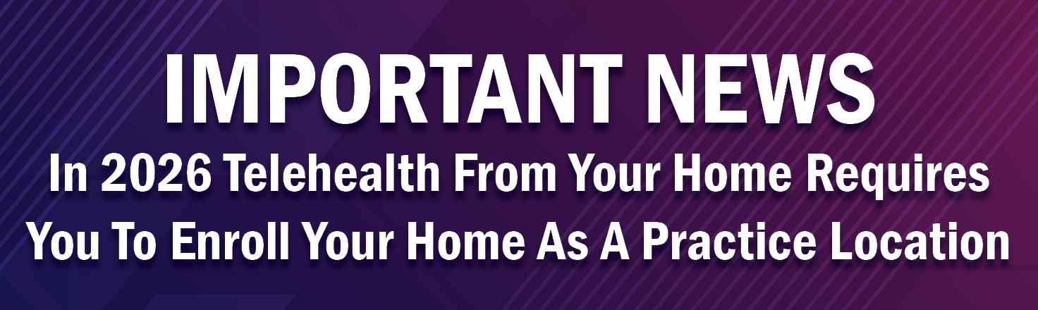Important News Telehealth from Home