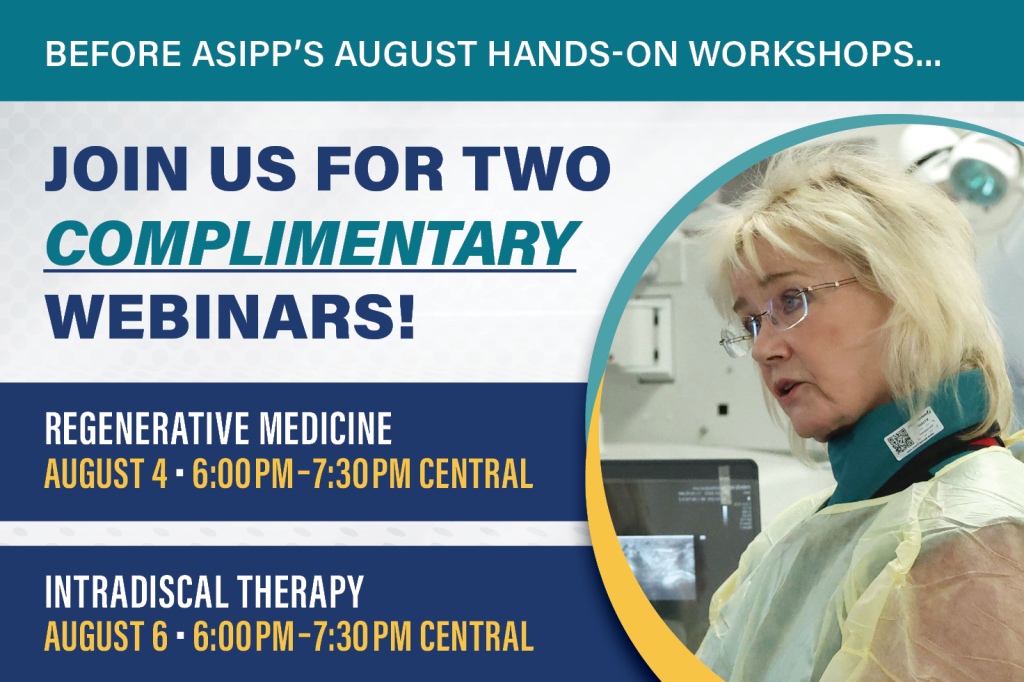 Complimentary Webinars - Regenerative Medicine and Intradiscal Therapy